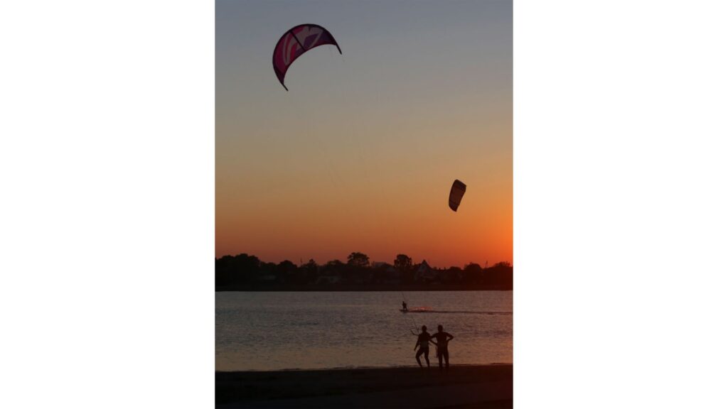 Práctica de kitesurf