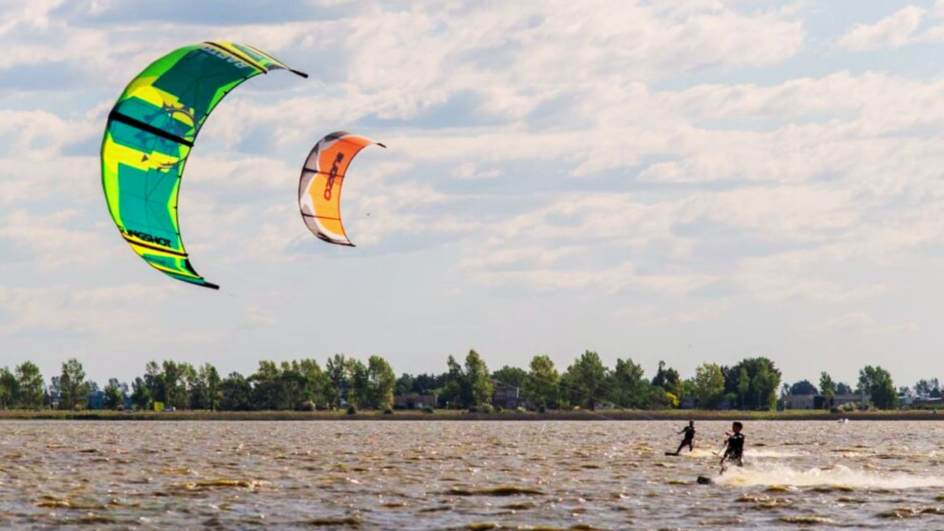 Kitesurf en la laguna de Chascomús