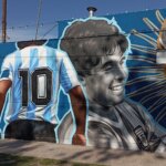 Mural de Diego Maradona en Chascomús