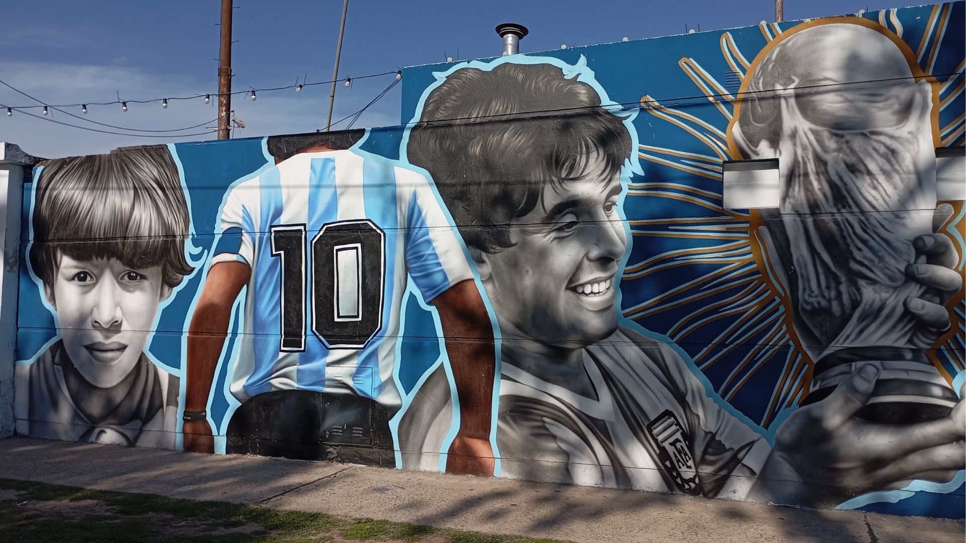 Mural de Maradona en Chascomús
